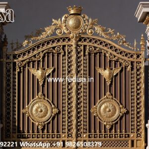 Steel Ke Gate Ki Design, Modular Gate Design Main Gate Lighting In Outdoor