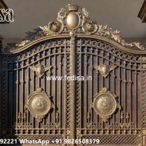 Steel Ke Gate Ki Design, Large Gate Design Main Gate Lighting In Outdoor