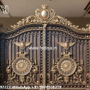 Small Main Gate Design, Panel Gate Design Main Gate Lighting In Outdoor