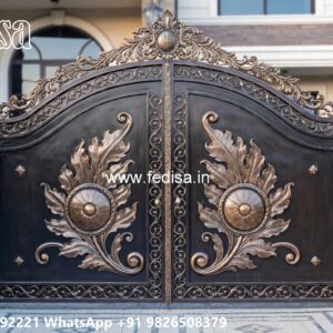Security Gate Design, 9 Feet Main Gate Design Main Gate Lighting In Outdoor