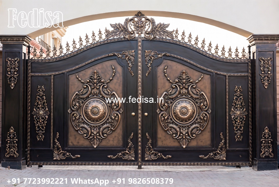 Steel Ke Gate Ki Design, New Gate Design 2026 Main Gate Lighting In Outdoor