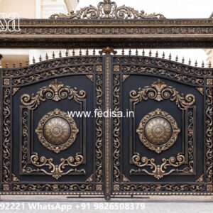 Main Gate Design 2094, Solid Gate Design Main Gate Lighting In Outdoor