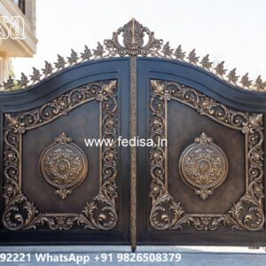 Steel Ke Gate Ki Design, 7 Feet Main Gate Design Main Gate Lighting In Outdoor