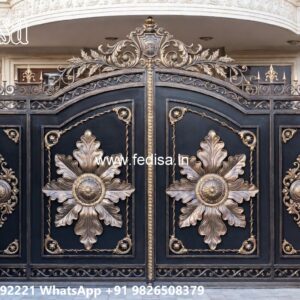 Main Gate Design 2095, Louver Gate Design Main Gate Lighting In Outdoor