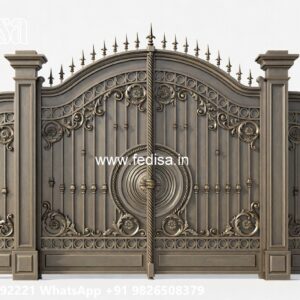 Security Gate Design, Latest Sliding Gate Design Main Gate Lighting In Outdoor