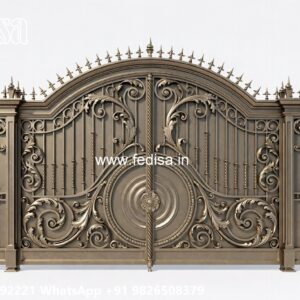 Mane Gate Design, Mandir Steel Gate Design Main Gate Lighting In Outdoor