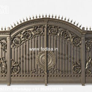 Mane Gate Design, Main Gate Design Iron And Steel Main Gate Lighting In Outdoor