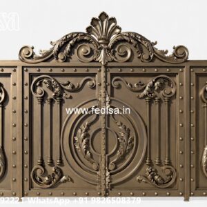 Simple Iron Gate Designs For Homes, Steel Gate Laser Cutting Design Main Gate Lighting In Outdoor