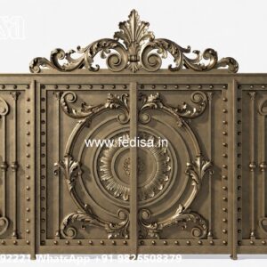 Small Main Gate Design, Compound Grill Gate Design Main Gate Lighting In Outdoor