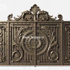 Security Gate Design, Steel Gate Design New Main Gate Lighting In Outdoor