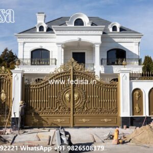 Mane Gate Design, Entrance Pillar Design Main Gate Lighting In Outdoor