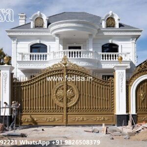 Single Steel Gate Design, Main Gate Top Design Main Gate Lighting In Outdoor
