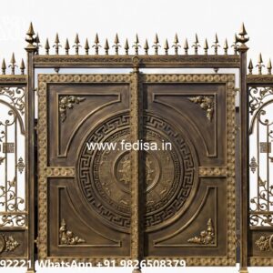 Security Gate Design, Single Door Iron Gate Price Main Gate Lighting In Outdoor
