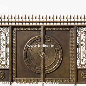 Office Gate Design, Folding Steel Gate Design Main Gate Lighting In Outdoor