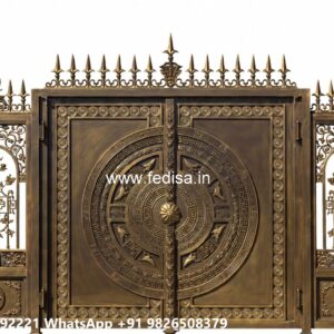 Security Gate Design, 2 Door Gate Design Main Gate Lighting In Outdoor