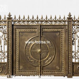Compound Wall Gate Price, Folding Sliding Gate Design Main Gate Lighting In Outdoor