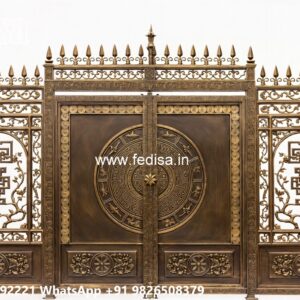 Small Main Gate Design, Bi Fold Gate Design Main Gate Lighting In Outdoor