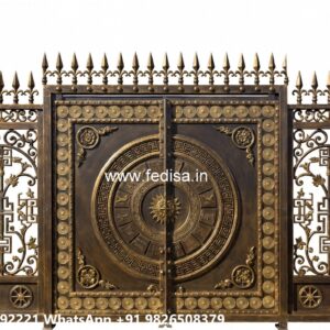 Compound Wall Gate Price, Gate Design Simple Iron Main Gate Lighting In Outdoor