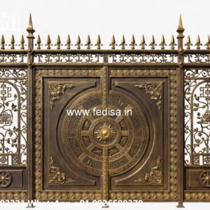 Office Gate Design, Steel Gate Glass Design Main Gate Lighting In Outdoor