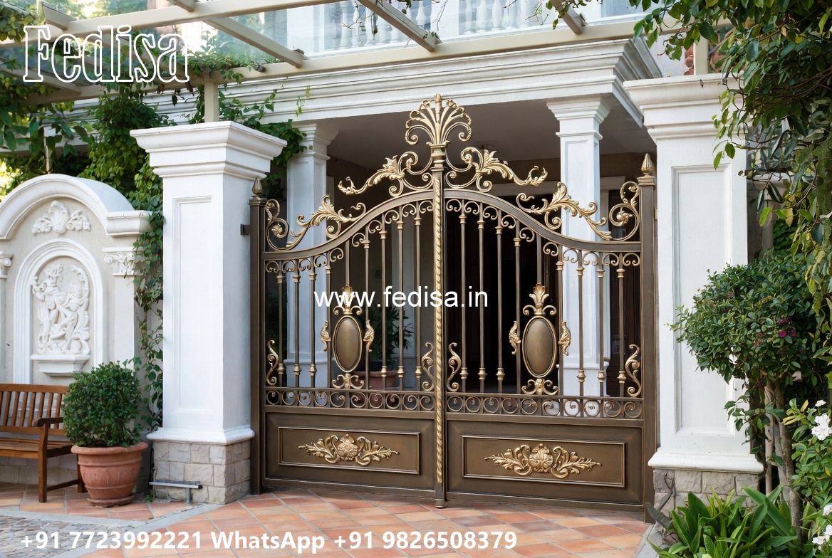 Steel Ke Gate Ki Design, Lohe Ka Gate Ka Colour Main Gate Lighting In Outdoor