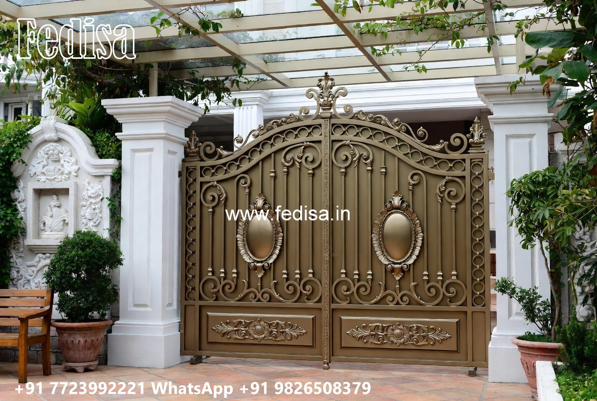 Steel Ke Gate Ki Design, Iron Square Pipe Gate Design Main Gate Lighting In Outdoor