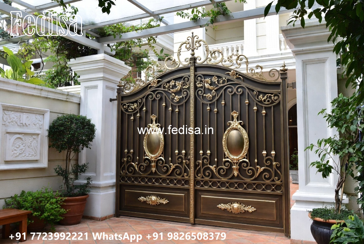 Steel Ke Gate Ki Design, Garage Sliding Gate Design Main Gate Lighting In Outdoor
