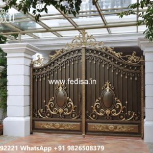 Security Gate Design, Main Gate Design Loha Main Gate Lighting In Outdoor
