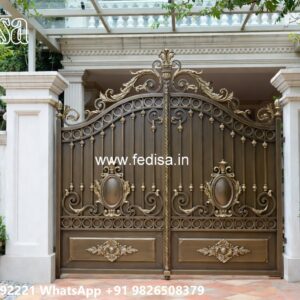 Compound Wall Gate Price, Telescopic Gate Design Main Gate Lighting In Outdoor
