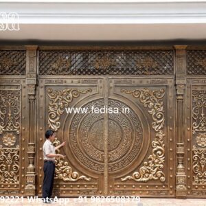 Single Steel Gate Design, Design Ke Gate Main Gate Lighting In Outdoor