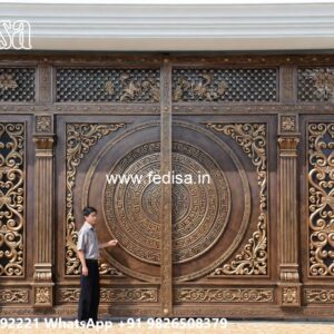 Office Gate Design, Main Gate With Mini Gate Main Gate Lighting In Outdoor