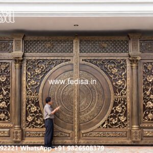 Simple Iron Gate Designs For Homes, Pillar Design Gate Main Gate Lighting In Outdoor