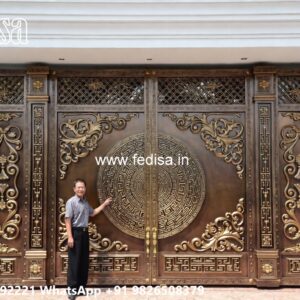 Small Main Gate Design, Front Design Gate Main Gate Lighting In Outdoor