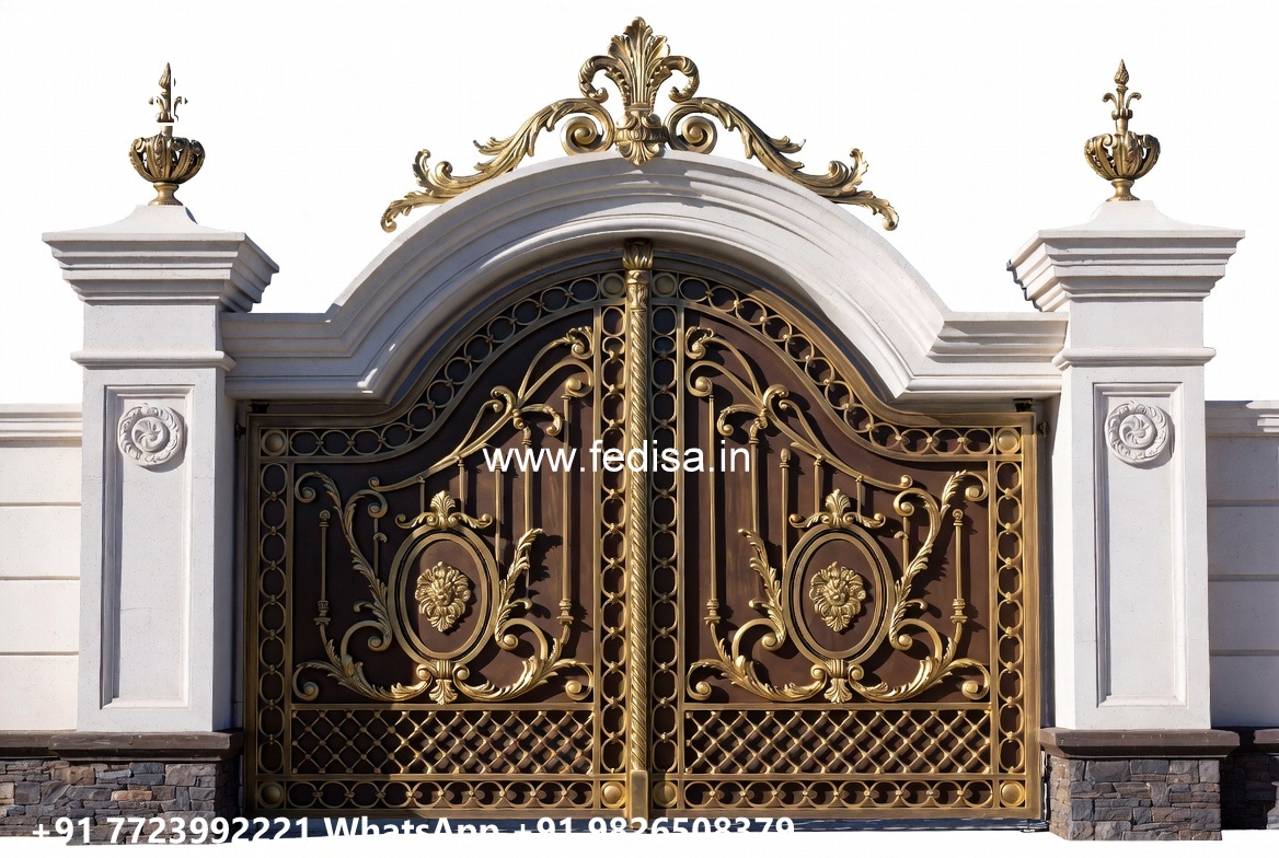Steel Ke Gate Ki Design, Fancy Design Gate Main Gate Lighting In Outdoor