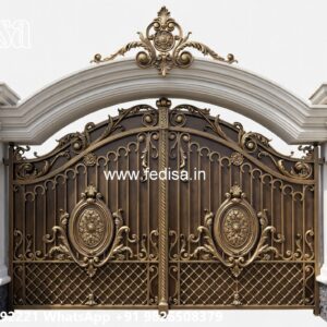 Office Gate Design, Simple Single Gate Design Main Gate Lighting In Outdoor