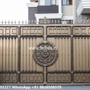 Office Gate Design, Iron Safety Gate Design Main Gate Lighting In Outdoor