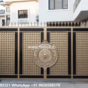 Main Gate Design 2126, Iron Gate Design Pipe Main Gate Lighting In Outdoor