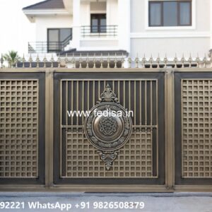 Security Gate Design, Normal Main Gate Design Main Gate Lighting In Outdoor