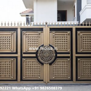 Single Steel Gate Design, Gate Design New 2026 Main Gate Lighting In Outdoor