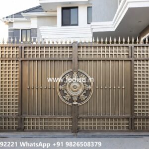 Steel Ke Gate Ki Design, 5 By 7 Gate Design Main Gate Lighting In Outdoor