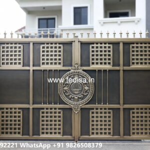 Compound Wall Gate Price, Gate Design Iron Sheet Main Gate Lighting In Outdoor