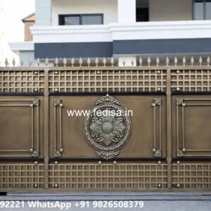 Office Gate Design, Two Gate Design Main Gate Lighting In Outdoor