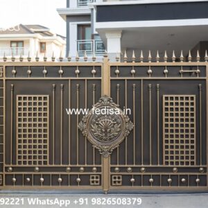Single Steel Gate Design, Main Gate Folding Design Main Gate Lighting In Outdoor