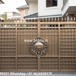 Steel Ke Gate Ki Design, Duplex Gate Design Main Gate Lighting In Outdoor