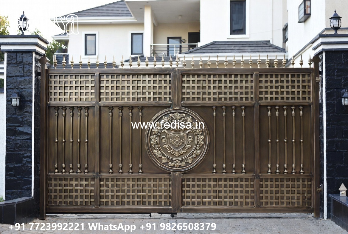 Mane Gate Design, Wooden Front Gate Design Main Gate Lighting In Outdoor