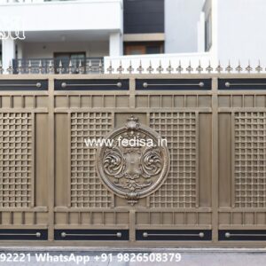 Single Steel Gate Design, Iron Main Gate Handle Design Main Gate Lighting In Outdoor