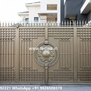 Steel Ke Gate Ki Design, Lohe Ki Fatak Ki Design Main Gate Lighting In Outdoor