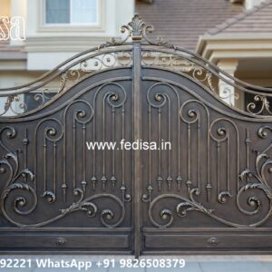 Security Gate Design, Simple Iron Gate Design For House Main Gate Lighting In Outdoor