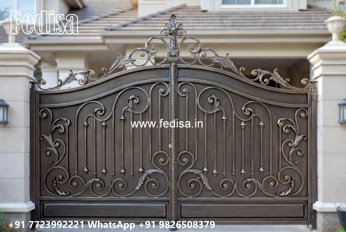 Steel Ke Gate Ki Design, Box Pipe Gate Design Main Gate Lighting In Outdoor