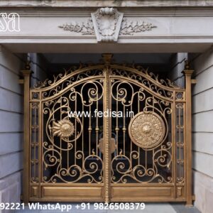 Mane Gate Design, Laser Cutting Sheet Gate Design Main Gate Lighting In Outdoor
