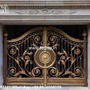 Single Steel Gate Design, Gate Compound Wall Design Main Gate Lighting In Outdoor